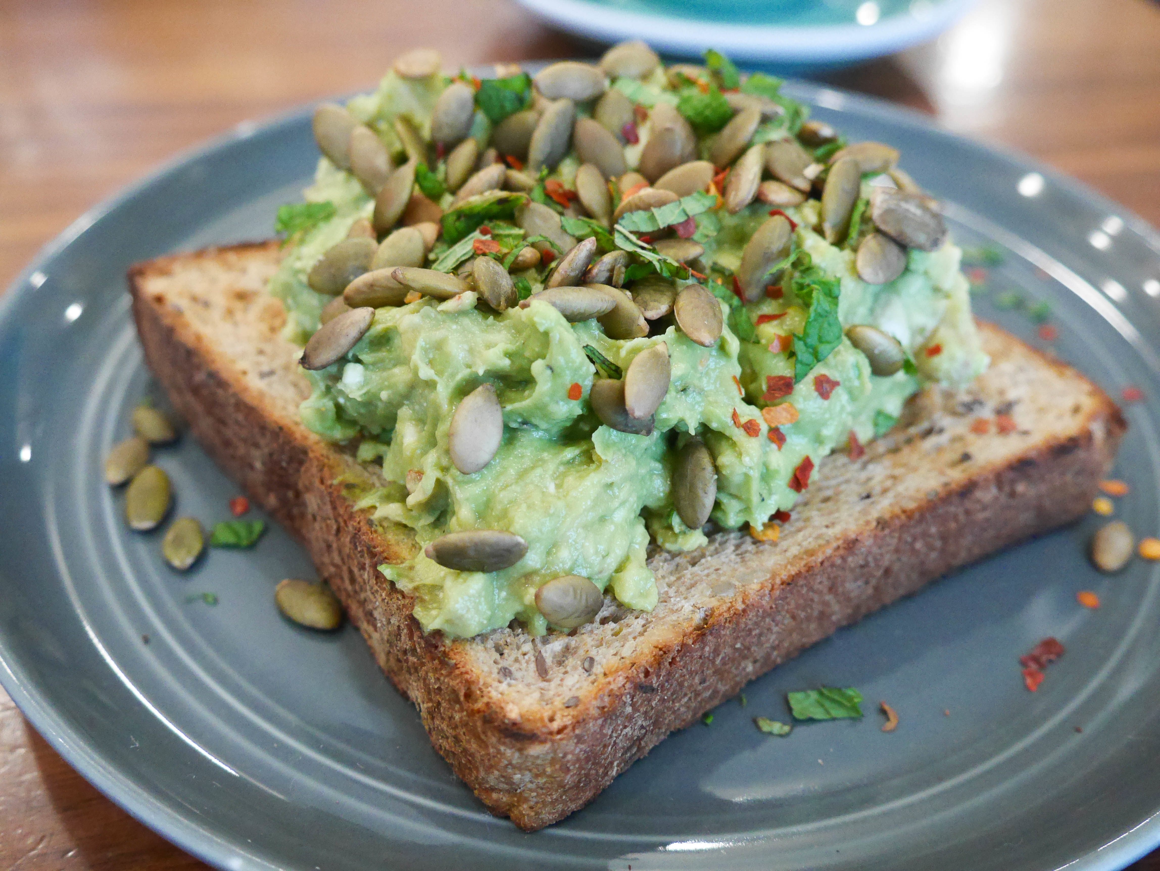 Avocado toast NYC - Little Collins