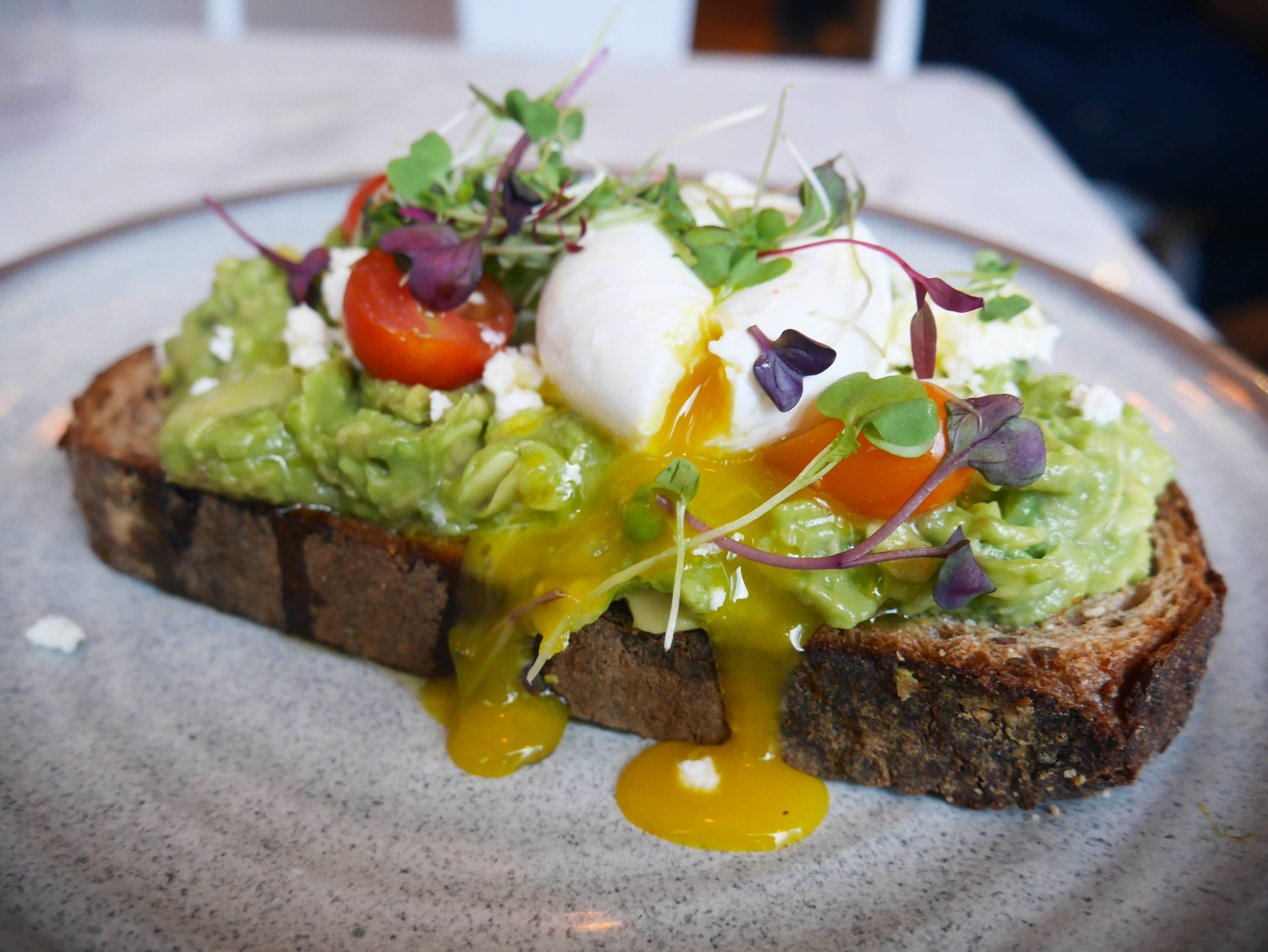 Bluestone lane NYC - avocado toast